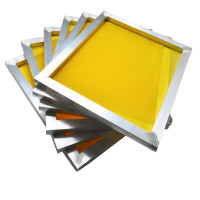 6Pcs 15x17 Screen Printing Frame Mesh Pre-Stretched Aluminum Frame (200 (80T) Yellow Mesh) 007864