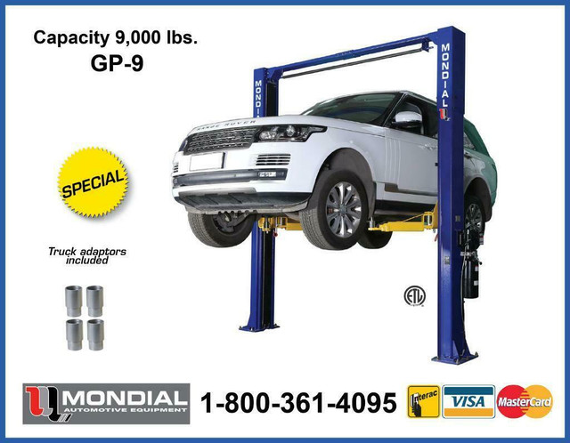 Lift auto 9000 lbs 2 poteaux pour garage, Elevateur Lift de garage 9000 lbs  avec plancher libre - NEUF avec GARANTIE in Other in Greater Montréal