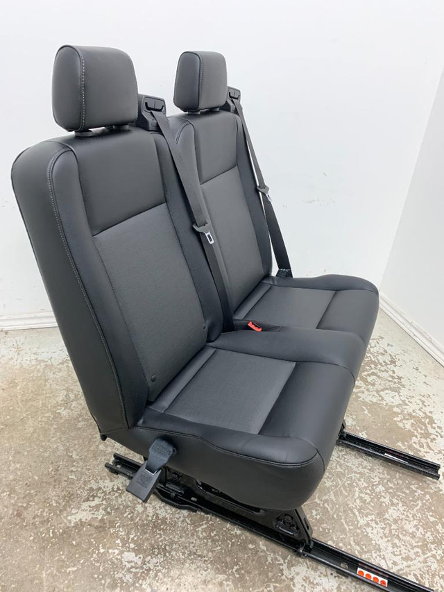 Ford Transit Passenger Van 2020 Black Vinyl 31 in. Removeable Double Left Bench Seat Quick Release Universal Fit VANLIFE in Other Parts & Accessories in Cambridge - Image 2