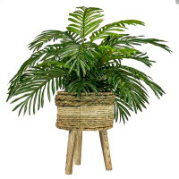 Beachcrest Home 16'' Artificial Palm Plant in Basket