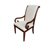 Leighton Hall Furniture Regency Solid Wood Arm Chair in White