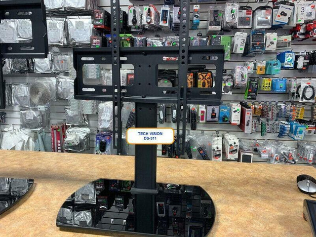 UNIVERSAL TABLE TOP TV STAND, TABLE MOUNT, TV STAND BRACKET, SCREEN BRACKET 32 INCH TV TO 55 INCH TV $39.99 in Video & TV Accessories in Oshawa / Durham Region - Image 2