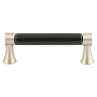 D. Lawless Hardware (10-Pack) 3" Black Ceramic Centre Pull Brushed Pewter