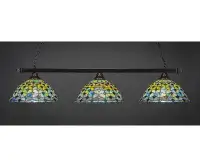Wildon Home® Luminaire suspendu linéaire à 3 lumières pour table de billard Rondo