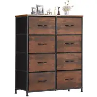 Rebrilliant Spacious Grey 8-Drawer Dresser: Versatile Storage Solution For Any Room (36.3 H x 31.42 W x 11.81 D)