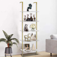 17 Stories Ladder Shelf Open Bookshelf
