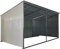 NEW 12 X 20 FT ALL METAL CATTLE SHELTER LIVESTOCK SHED MS1220L