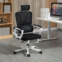 Ivy Bronx High Back Home Office Chair, Fabric Computer Desk Chair With Adjustable Headrest, Lumbar Support, Armrest, Foo