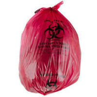 Red Isolation Infectious Waste Bag / Biohazard Bag  100/CASE *RESTAURANT EQUIPMENT PARTS SMALLWARES HOODS AND MORE*