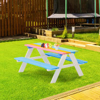 Ebern Designs Rainbow Kids Picnic Table For Outdoor