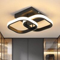 Orren Ellis LED Square Semi Flush Mount Ceiling Light Fixture