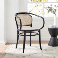 Modway Oliana Wood Dining Armchair In Black