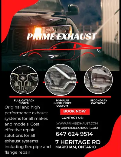 PLEASE CONTACT AND BOOK CALL 705 977 1378 OR TEXT http://primeexhaust.com OPEN SUNDAYS For the muffl...