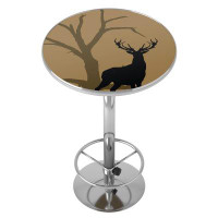 Trademark Global Hunt Deer Bar Table with Footrest