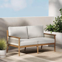 George Oliver Kyleon 55'' Wide Outdoor Reversible Patio Sofa with Cushions