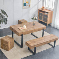 17 Stories 4-Piece Dining Table Set for 4-6 People