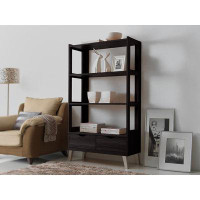 Lefancy.net Lefancy  Kalien Modern  Bookcase with Display Shelves and Two Drawers