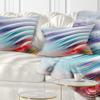 Made in Canada - East Urban Home Abstract Water Ripples Rainbow Waves Lumbar Pillow