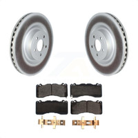 Front Coated Disc Brake Rotors And Ceramic Pads Kit For Ford Mustang KGT-102583
