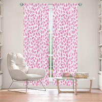 East Urban Home Lined Window Curtains 2-panel Set for Window Size by Metka Hiti - Drops of Jupiter Pink