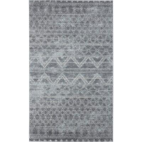 Foundry Select Maiorano Striped Charcoal/Grey Area Rug