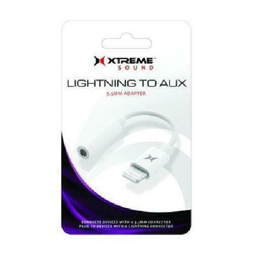 XTREME 8-Pin to 3.5mm Audio Auxiliary Adapter - White in Cell Phone Accessories - Image 2