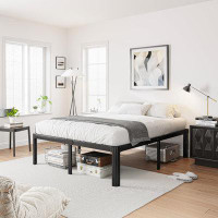 Alwyn Home 16 Inch High Platform Queen Bed Frame No Box Spring Needed