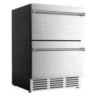 Simzlife Simzlife 24” 4.9 Cubic Feet Under-Counter Beverage Refrigerator Wine Storage, Stainless Steel