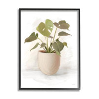 Stupell Industries Monstera House Plant Potted Vase Framed Giclee Texturized Wall Art By House Fenway_aq-514