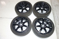 JDM Work emotion XT7 Rims Wheels Tires 5x114.3 18x7.5 +48 Offset Japan Genuine