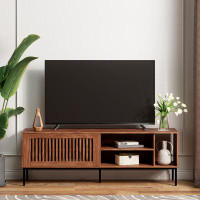 Ebern Designs 65" Industrial Modern Tv Stand, Media Cabinet, Tv Console Suits Tv Up To 70 Inch