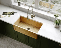 Single Bowl Bamboo Apron Sink Available in 2 Sizes ( 30 & 33 )