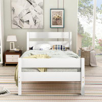 Winston Porter Modern Design Full Size Platform Bed with Headboard and Footboard for Bedroom