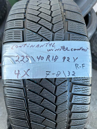 225/40/18 4 pneus HIVER Continental RUNFLAT