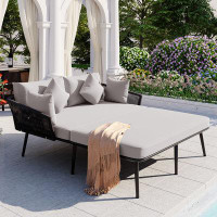 George Oliver Ishmil 69.33'' Wide Outdoor Patio Daybed with Cushions