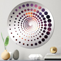Design Art Volcano Volcanic Glow - Spiral Dot Decorative Mirror|Round