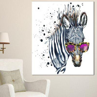 Made in Canada - Design Art Animal Funny Zebra Watercolor - Painting Print