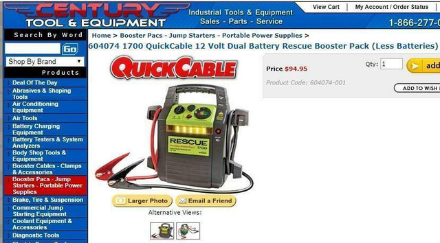 WINTER SURVIVAL --- ONLY $49.95 --- 4000 AMP JUMP STARTER - PORTABLE POWER PACK for Cars and Heavy Equipment in Other - Image 4