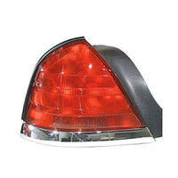 Tail Lamp Driver Side Ford Crown Victoria 1999-2002 (Chrome Moulding-2 Bulb-Red) High Quality , FO2800176