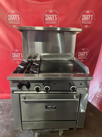 36” garland sunfire 2 burner gas stove , 24” griddle & oven for only $2695 ! Can ship