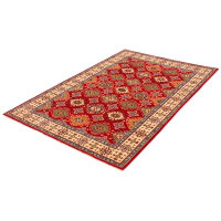 Isabelline One-of-a-Kind Oberdorf Hand-Knotted New Age 6'8" X 9'10" Wool Area Rug in Dark Red