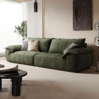 Lilac Garden Tools 86.61" Green 100% Polyester Modular Sofa cushion couch