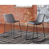 Signature Design by Ashley Signature Design By Ashley Centiar Modern Faux Leather 23.75" Counter Height Bucket Seat Bars