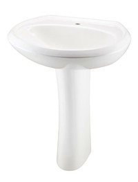 Maxwell® Single Hole, 4 or 8 Centers - Standard Pedestal Bathroom Sink ( White or Biscuit )