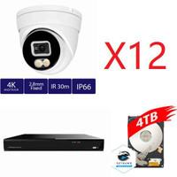 Monthly promotion! Aibase 16CH 4K AI HD Smart Illumination Kit: XVR-3216-AI+4TB HDD+12pcs IX3138-LED