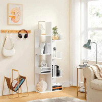 Ebern Designs Kamla 55" H x 20" W Geometric Bookcase