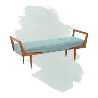 Corrigan Studio Upholstered Button Tufted Bench