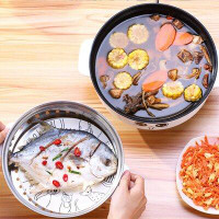 ELEOPTION Electric Cooker Skillet Wok Hot Pot For Cook Rice Fried Noodles Stew Soup