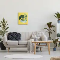 Stupell Industries House Plants On Yellow On Wood by Hannah Graphic Art