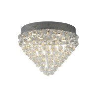 Rosdorf Park Gurshan 9-Light 20" Flush Mount With Clear Crystal Accents